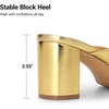 image:imageDREAM PAIRS Dress Summer Travel Chunky Heel Sandals Square Open Toe Slip On Flip Flop Heels Comfortable Thong Elgeant Sandals for Women Walking 2026Gold