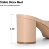 image:imageDREAM PAIRS Dress Summer Travel Chunky Heel Sandals Square Open Toe Slip On Flip Flop Heels Comfortable Thong Elgeant Sandals for Women Walking 2026Nude