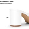 image:imageDREAM PAIRS Dress Summer Travel Chunky Heel Sandals Square Open Toe Slip On Flip Flop Heels Comfortable Thong Elgeant Sandals for Women Walking 2026White