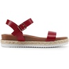 image:imageDREAM PAIRS Womens Open Toe Ankle Strap Espadrille Casual Flatform Platform Wedge SandalsRed