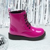 image:imageDREAM PAIRS Boys Girls Side Zipper Combat Ankle BootsToddlerLittle Kid  Waterresistant easyclean upper keeps dry Side zip for quick on off Good grip on wet ground Soft warm lining Stylish confideRoseRed