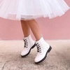 image:imageDREAM PAIRS Boys Girls Side Zipper Combat Ankle BootsToddlerLittle Kid  Waterresistant easyclean upper keeps dry Side zip for quick on off Good grip on wet ground Soft warm lining Stylish confideWhite
