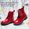 image:imageDREAM PAIRS Boys Girls Side Zipper Combat Ankle BootsToddlerLittle Kid  Waterresistant easyclean upper keeps dry Side zip for quick on off Good grip on wet ground Soft warm lining Stylish confideRed
