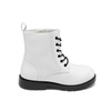 image:imageDREAM PAIRS Boys Girls Side Zipper Combat Ankle BootsToddlerLittle Kid  Waterresistant easyclean upper keeps dry Side zip for quick on off Good grip on wet ground Soft warm lining Stylish confideWhite
