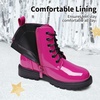 image:imageDREAM PAIRS Boys Girls Side Zipper Combat Ankle BootsToddlerLittle Kid  Waterresistant easyclean upper keeps dry Side zip for quick on off Good grip on wet ground Soft warm lining Stylish confideRoseRed