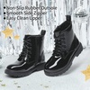 image:imageDREAM PAIRS Boys Girls Side Zipper Combat Ankle BootsToddlerLittle Kid  Waterresistant easyclean upper keeps dry Side zip for quick on off Good grip on wet ground Soft warm lining Stylish confideBlack