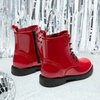 image:imageDREAM PAIRS Boys Girls Side Zipper Combat Ankle BootsToddlerLittle Kid  Waterresistant easyclean upper keeps dry Side zip for quick on off Good grip on wet ground Soft warm lining Stylish confideRed