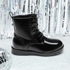 image:imageDREAM PAIRS Boys Girls Side Zipper Combat Ankle BootsToddlerLittle Kid  Waterresistant easyclean upper keeps dry Side zip for quick on off Good grip on wet ground Soft warm lining Stylish confideBlack