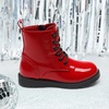 image:imageDREAM PAIRS Boys Girls Side Zipper Combat Ankle BootsToddlerLittle Kid  Waterresistant easyclean upper keeps dry Side zip for quick on off Good grip on wet ground Soft warm lining Stylish confideRed