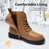 image:imageDREAM PAIRS Boys Girls Side Zipper Combat Ankle BootsToddlerLittle Kid  Waterresistant easyclean upper keeps dry Side zip for quick on off Good grip on wet ground Soft warm lining Stylish confideCamel