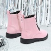 image:imageDREAM PAIRS Boys Girls Side Zipper Combat Ankle BootsToddlerLittle Kid  Waterresistant easyclean upper keeps dry Side zip for quick on off Good grip on wet ground Soft warm lining Stylish confidePink