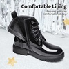 image:imageDREAM PAIRS Boys Girls Side Zipper Combat Ankle BootsToddlerLittle Kid  Waterresistant easyclean upper keeps dry Side zip for quick on off Good grip on wet ground Soft warm lining Stylish confideBlack