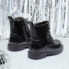 image:imageDREAM PAIRS Boys Girls Side Zipper Combat Ankle BootsToddlerLittle Kid  Waterresistant easyclean upper keeps dry Side zip for quick on off Good grip on wet ground Soft warm lining Stylish confideBlack