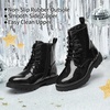 image:imageDREAM PAIRS Boys Girls Side Zipper Combat Ankle BootsToddlerLittle Kid  Waterresistant easyclean upper keeps dry Side zip for quick on off Good grip on wet ground Soft warm lining Stylish confideAll Black