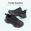 image:imageDREAM PAIRS Kids Girls Sneakers Jelly Sole Lace up Shoes Lightweight Walking Shoes for Girls BoysAll Black