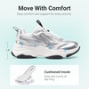 image:imageDREAM PAIRS Kids Girls Sneakers Jelly Sole Lace up Shoes Lightweight Walking Shoes for Girls BoysSilver