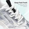 image:imageDREAM PAIRS Kids Girls Sneakers Jelly Sole Lace up Shoes Lightweight Walking Shoes for Girls BoysSilver