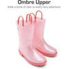 image:imageDREAM PAIRS Kids Glitter Rain Boots  WaterproofEasyon handlesLightweightNonSlip soleRain puddle outdoor playGirls Boys ToddlerPink
