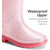 image:imageDREAM PAIRS Kids Glitter Rain Boots  WaterproofEasyon handlesLightweightNonSlip soleRain puddle outdoor playGirls Boys ToddlerPink