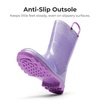 image:imageDREAM PAIRS Kids Glitter Rain Boots  WaterproofEasyon handlesLightweightNonSlip soleRain puddle outdoor playGirls Boys ToddlerPurple