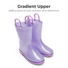 image:imageDREAM PAIRS Kids Glitter Rain Boots  WaterproofEasyon handlesLightweightNonSlip soleRain puddle outdoor playGirls Boys ToddlerPurple
