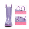 image:imageDREAM PAIRS Kids Glitter Rain Boots  WaterproofEasyon handlesLightweightNonSlip soleRain puddle outdoor playGirls Boys ToddlerPurple