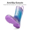 image:imageDREAM PAIRS Kids Glitter Rain Boots  WaterproofEasyon handlesLightweightNonSlip soleRain puddle outdoor playGirls Boys ToddlerPurplePinkBlue