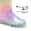 image:imageDREAM PAIRS Kids Glitter Rain Boots  WaterproofEasyon handlesLightweightNonSlip soleRain puddle outdoor playGirls Boys ToddlerRainbow