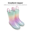 image:imageDREAM PAIRS Kids Glitter Rain Boots  WaterproofEasyon handlesLightweightNonSlip soleRain puddle outdoor playGirls Boys ToddlerRainbow