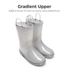image:imageDREAM PAIRS Kids Glitter Rain Boots  WaterproofEasyon handlesLightweightNonSlip soleRain puddle outdoor playGirls Boys ToddlerSilver