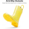 image:imageDREAM PAIRS Kids Glitter Rain Boots  WaterproofEasyon handlesLightweightNonSlip soleRain puddle outdoor playGirls Boys ToddlerYellow