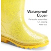 image:imageDREAM PAIRS Kids Glitter Rain Boots  WaterproofEasyon handlesLightweightNonSlip soleRain puddle outdoor playGirls Boys ToddlerYellow