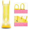 image:imageDREAM PAIRS Kids Glitter Rain Boots  WaterproofEasyon handlesLightweightNonSlip soleRain puddle outdoor playGirls Boys ToddlerYellow