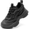 image:imageDREAM PAIRS Kids Girls Sneakers Jelly Sole Lace up Shoes Lightweight Walking Shoes for Girls BoysAll Black