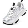 image:imageDREAM PAIRS Kids Girls Sneakers Jelly Sole Lace up Shoes Lightweight Walking Shoes for Girls BoysSilver
