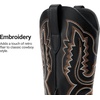 image:imageDREAM PAIRS Cowboy Boots for Women Knee High Cowgirl Boots Vintage Classic Country Style Western Retro Embroidered Side Zipper Comfort Tall Boots for Concert PartyBlack