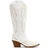 image:imageDREAM PAIRS Cowboy Boots for Women Knee High Cowgirl Boots Vintage Classic Country Style Western Retro Embroidered Side Zipper Comfort Tall Boots for Concert PartyWhite