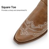 image:imageDREAM PAIRS Cowboy Boots for Women Knee High Cowgirl Boots Vintage Classic Country Style Western Retro Embroidered Side Zipper Comfort Tall Boots for Concert PartyBrown