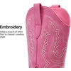 image:imageDREAM PAIRS Cowboy Boots for Women Knee High Cowgirl Boots Vintage Classic Country Style Western Retro Embroidered Side Zipper Comfort Tall Boots for Concert PartyHot Pink