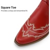 image:imageDREAM PAIRS Cowboy Boots for Women Knee High Cowgirl Boots Vintage Classic Country Style Western Retro Embroidered Side Zipper Comfort Tall Boots for Concert PartyRed