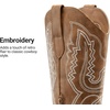 image:imageDREAM PAIRS Cowboy Boots for Women Knee High Cowgirl Boots Vintage Classic Country Style Western Retro Embroidered Side Zipper Comfort Tall Boots for Concert PartyBrown