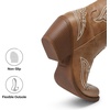 image:imageDREAM PAIRS Cowboy Boots for Women Knee High Cowgirl Boots Vintage Classic Country Style Western Retro Embroidered Side Zipper Comfort Tall Boots for Concert PartyBrown