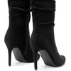 image:imageDREAM PAIRS Knee High Boots for Women Pointed Toe Stiletto High Heel Slouchy Suede with Side Zipper Tall Fashion BootsBlacksuede
