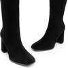 image:imageDREAM PAIRS Knee High Boots for Women Square Toe Gogo Chunky Heel Tall Boot Fashion Side Zipper Long BootAll Black