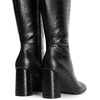 image:imageDREAM PAIRS Knee High Boots for Women Square Toe Gogo Chunky Heel Tall Boot Fashion Side Zipper Long BootBlackcroco