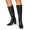 image:imageDREAM PAIRS Knee High Boots for Women Square Toe Gogo Chunky Heel Tall Boot Fashion Side Zipper Long BootBlackpu