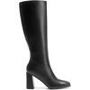 image:imageDREAM PAIRS Knee High Boots for Women Square Toe Gogo Chunky Heel Tall Boot Fashion Side Zipper Long BootBlackpu