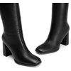 image:imageDREAM PAIRS Knee High Boots for Women Square Toe Gogo Chunky Heel Tall Boot Fashion Side Zipper Long BootBlackpu