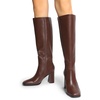 image:imageDREAM PAIRS Knee High Boots for Women Square Toe Gogo Chunky Heel Tall Boot Fashion Side Zipper Long BootBrown