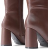 image:imageDREAM PAIRS Knee High Boots for Women Square Toe Gogo Chunky Heel Tall Boot Fashion Side Zipper Long BootBrown